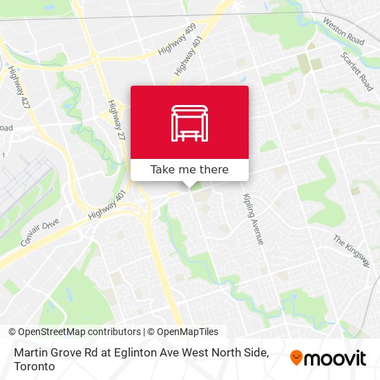 Martin Grove Rd at Eglinton Ave West North Side map