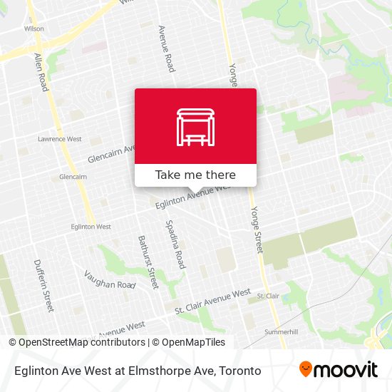 Eglinton Ave West at Elmsthorpe Ave map