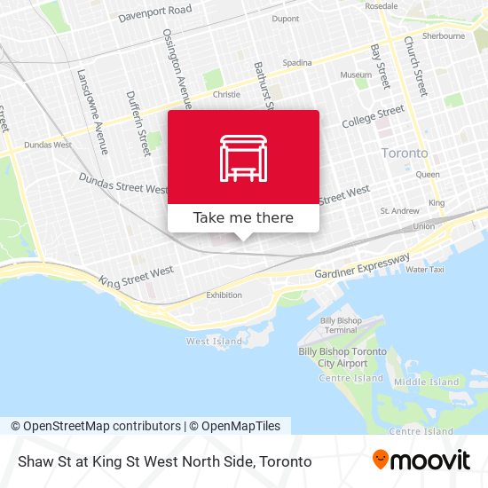 Shaw St at King St West North Side map