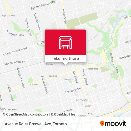 Avenue Rd at Boswell Ave map