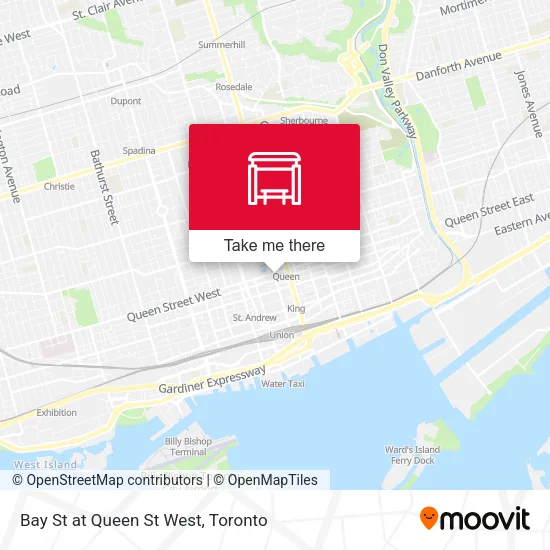 Bay St at Queen St West map