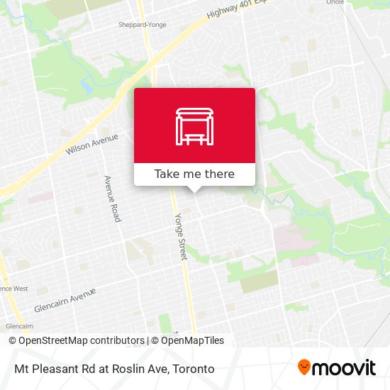 Mt Pleasant Rd at Roslin Ave map