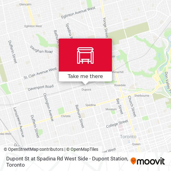 Dupont St at Spadina Rd West Side - Dupont Station map