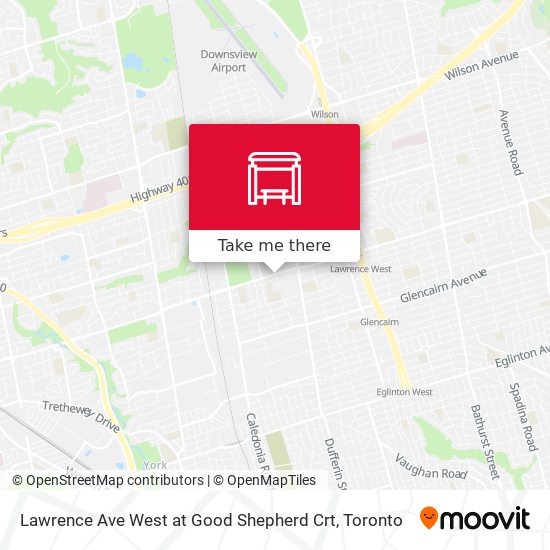 Lawrence Ave West at Good Shepherd Crt map