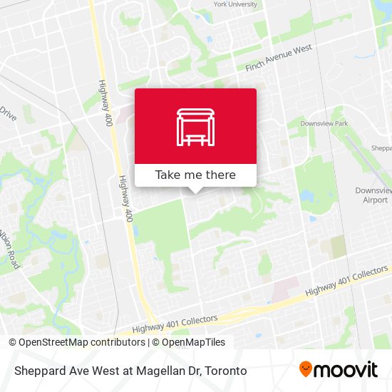 Sheppard Ave West at Magellan Dr map