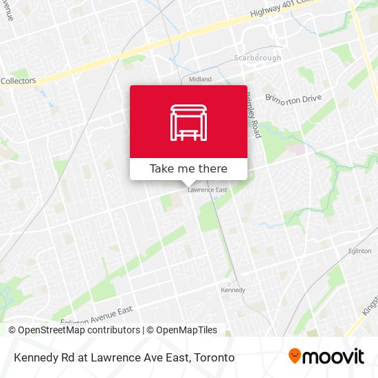 Kennedy Rd at Lawrence Ave East map