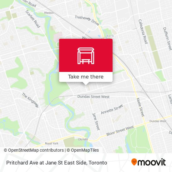 Pritchard Ave at Jane St East Side map