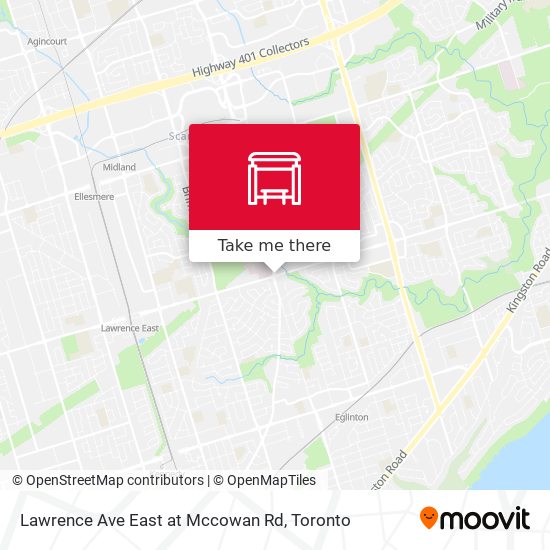 Lawrence Ave East at Mccowan Rd map