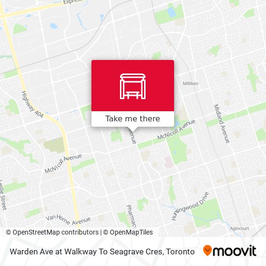 Warden Ave at Walkway To Seagrave Cres map