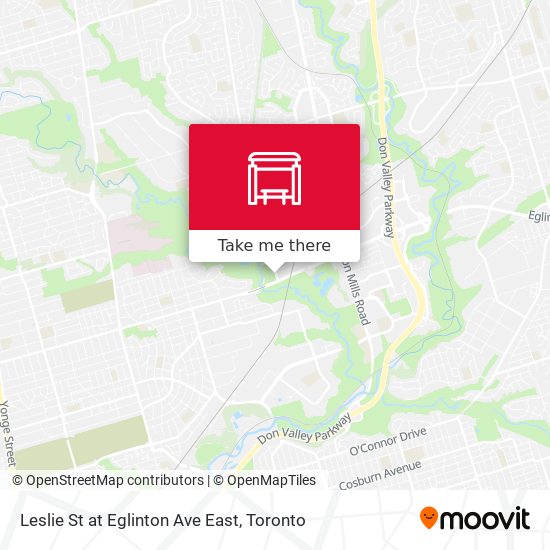 Leslie St at Eglinton Ave East map