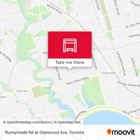 Runnymede Rd at Glenwood Ave map