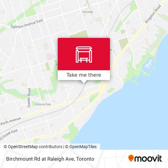 Birchmount Rd at Raleigh Ave map