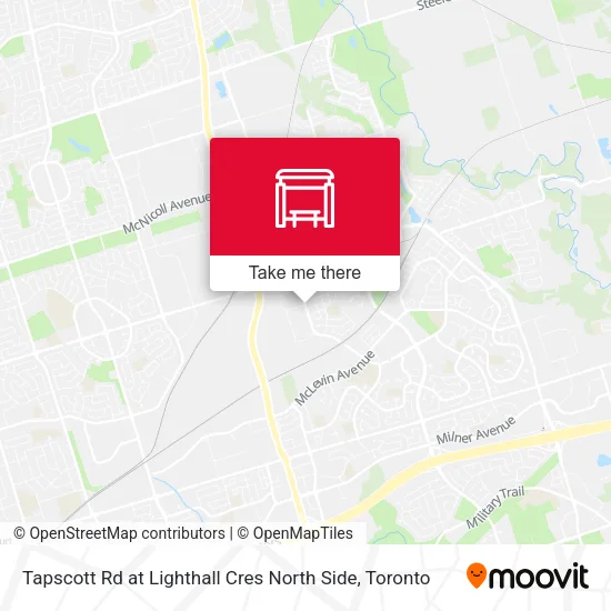 Tapscott Rd at Lighthall Cres North Side map