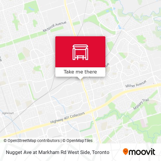 Nugget Ave at Markham Rd West Side map