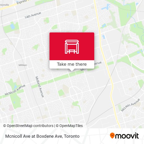 Mcnicoll Ave at Boxdene Ave map