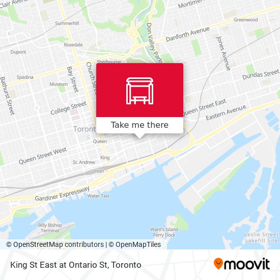 King St East at Ontario St map