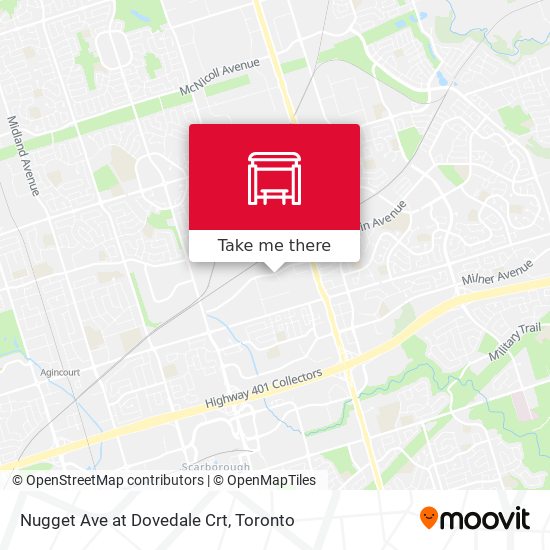 Nugget Ave at Dovedale Crt map