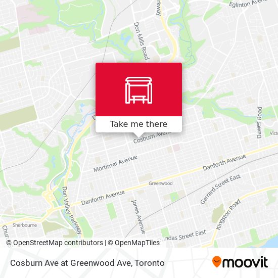 Cosburn Ave at Greenwood Ave map