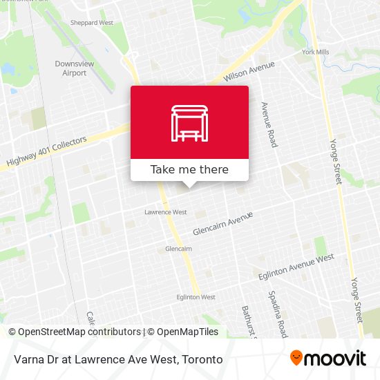 Varna Dr at Lawrence Ave West map