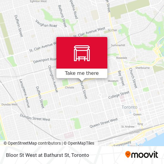 Bloor St West at Bathurst St plan