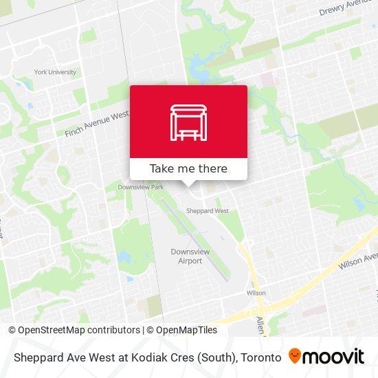 Sheppard Ave West at Kodiak Cres (South) map