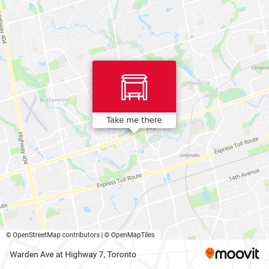 Warden Ave at Highway 7 map