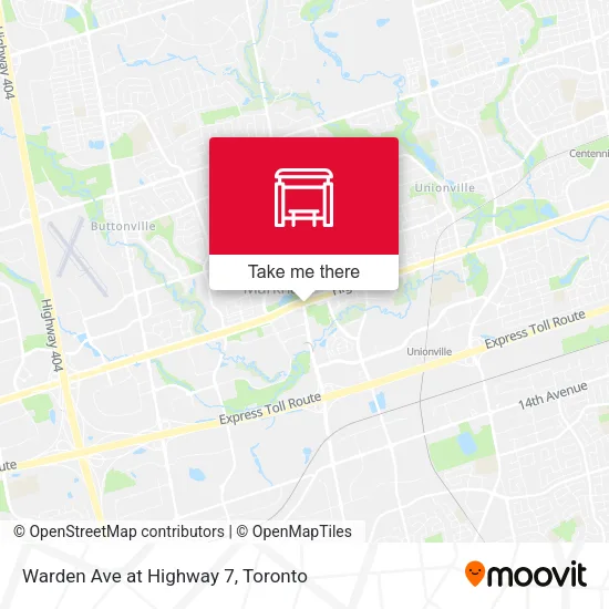 Warden Ave at Highway 7 map