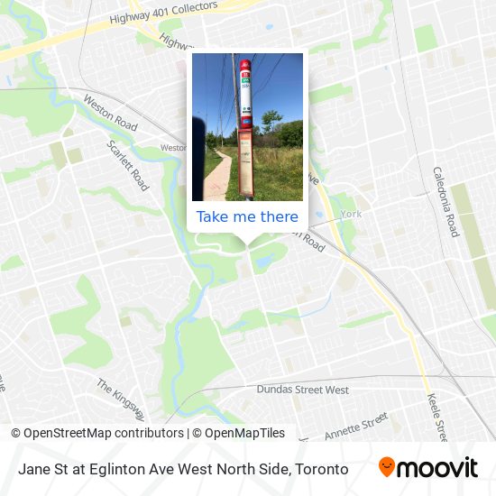 Jane St at Eglinton Ave West North Side map