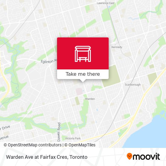 Warden Ave at Fairfax Cres map