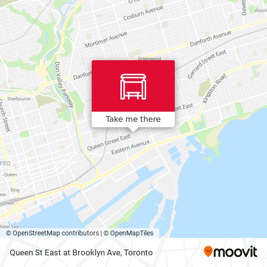 Queen St East at Brooklyn Ave map