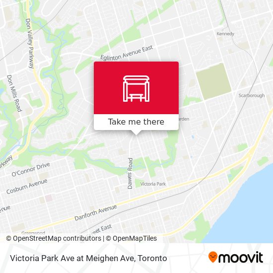 Victoria Park Ave at Meighen Ave map