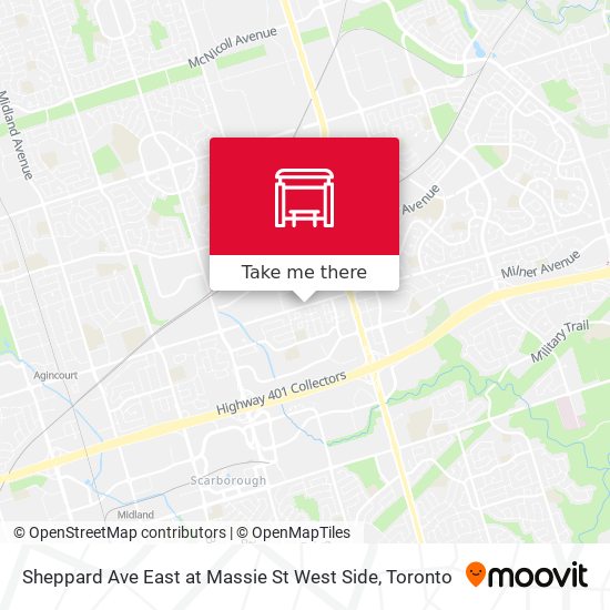 Sheppard Ave East at Massie St West Side map