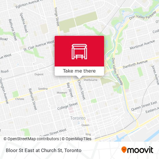 Bloor St East at Church St map