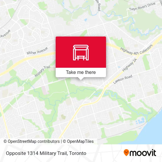 Opposite 1314 Military Trail map