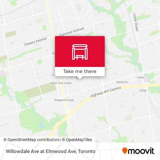 Willowdale Ave at Elmwood Ave map