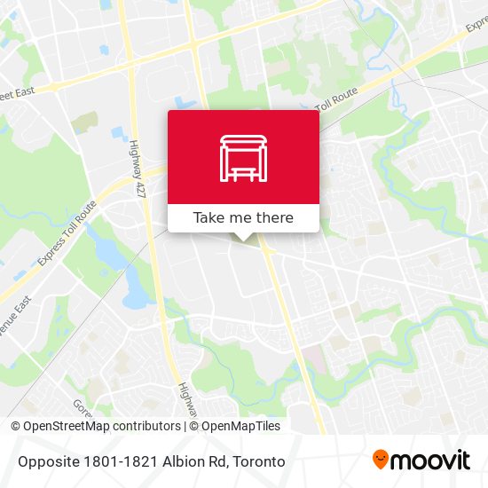Opposite 1801-1821 Albion Rd plan