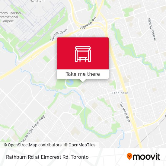 Rathburn Rd at Elmcrest Rd map