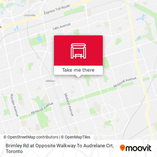 Brimley Rd at Opposite Walkway To Audrelane Crt map