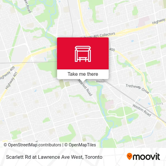 Scarlett Rd at Lawrence Ave West map