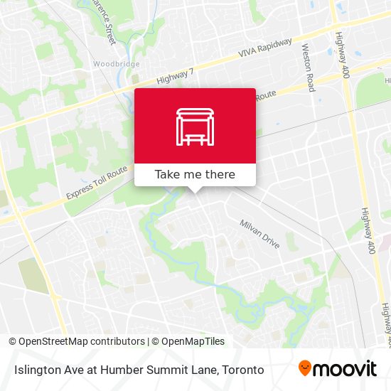 Islington Ave at Humber Summit Lane map
