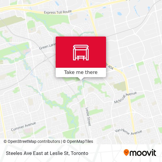 Steeles Ave East at Leslie St map