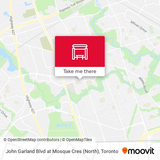 John Garland Blvd at Mosque Cres (North) map