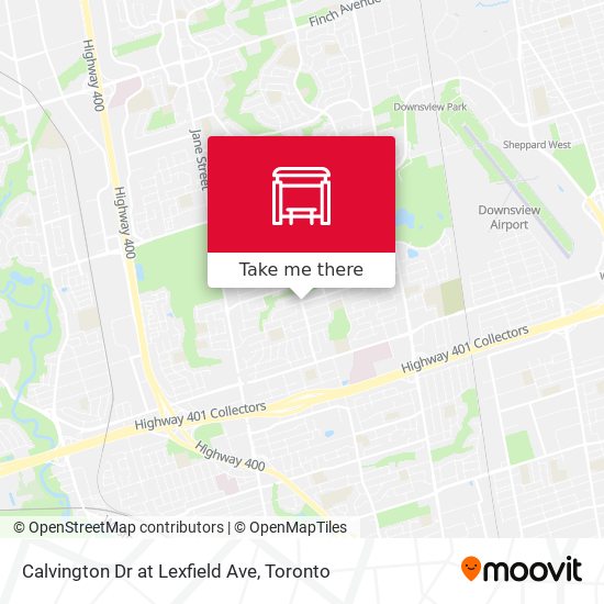 Calvington Dr at Lexfield Ave map