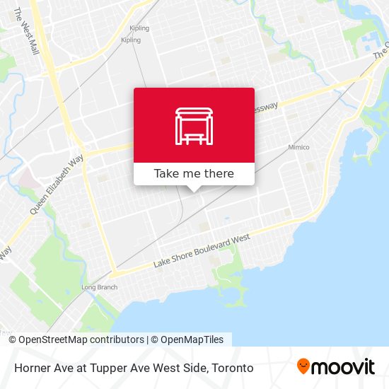 Horner Ave at Tupper Ave West Side map