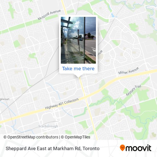 Sheppard Ave East at Markham Rd map