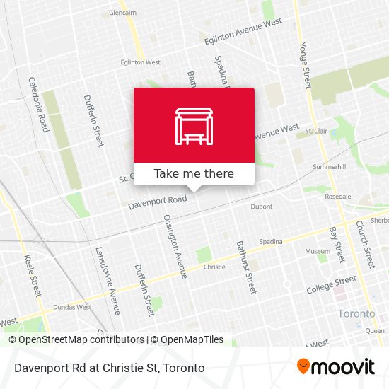 Davenport Rd at Christie St map