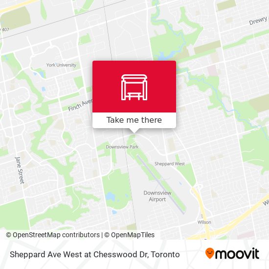 Sheppard Ave West at Chesswood Dr map