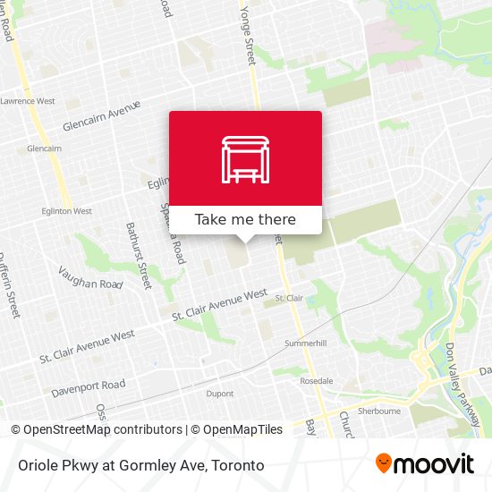 Oriole Pkwy at Gormley Ave map