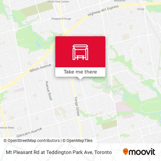 Mt Pleasant Rd at Teddington Park Ave map
