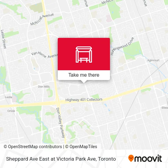 Sheppard Ave East at Victoria Park Ave map